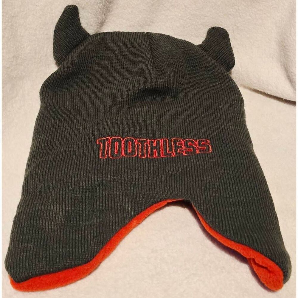 Toothless How to Train Your Dragon 2 Beanie Red Hat Ribbed Knit Cap - Picture 2 of 6